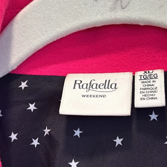 Rafaella Weekend Hot Pink Button Front Lined Coat sz.XL - Picture 2 of 10